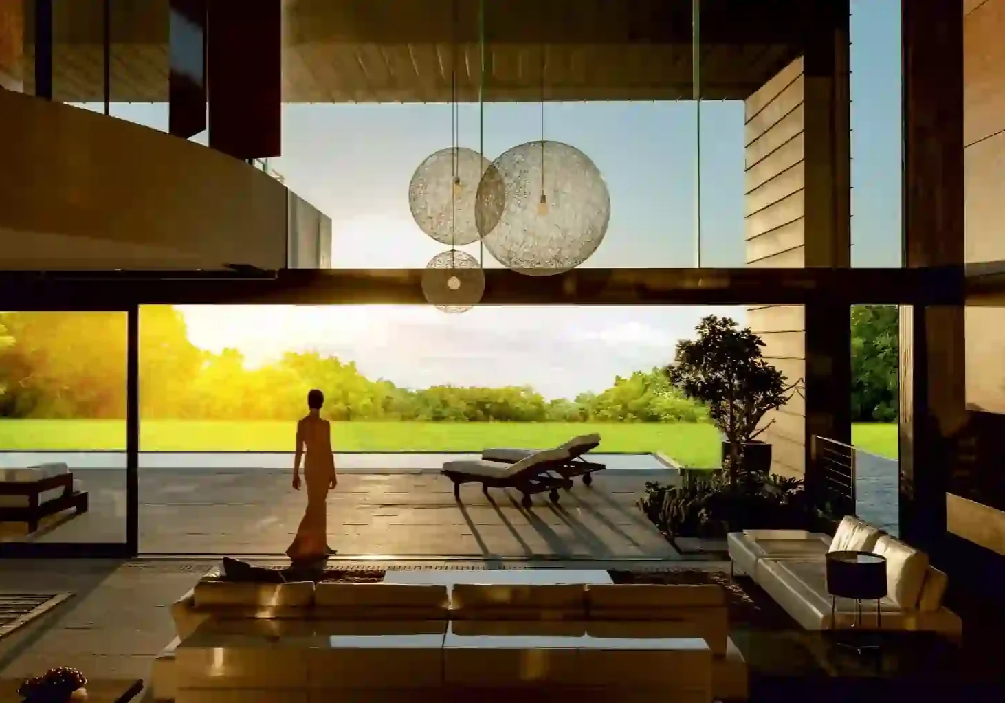 Sunrise view from Whispering Woods farmhouse Alwar