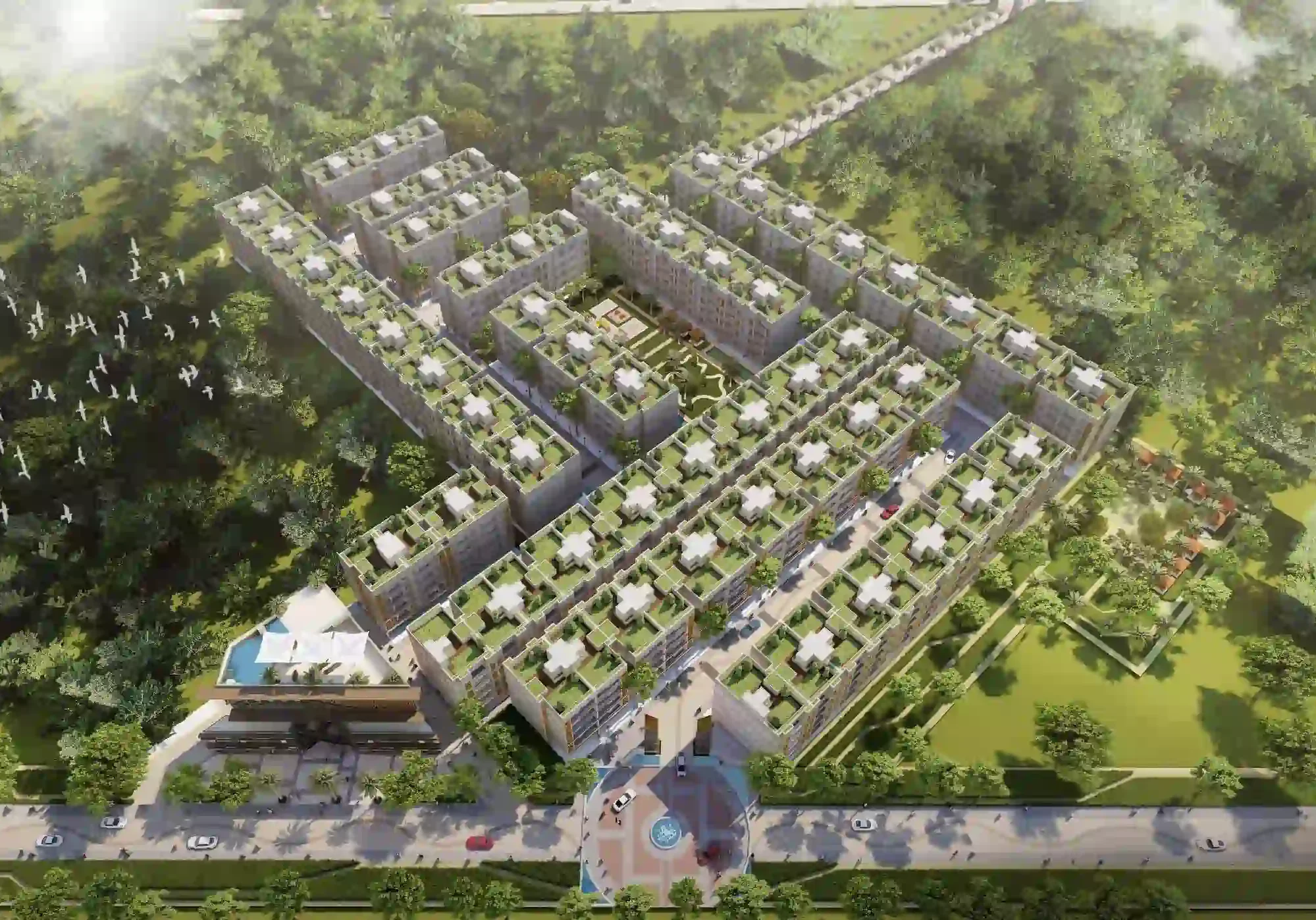 Aerial view of Whiteland Blissville Floors Sector 76 Gurgaon